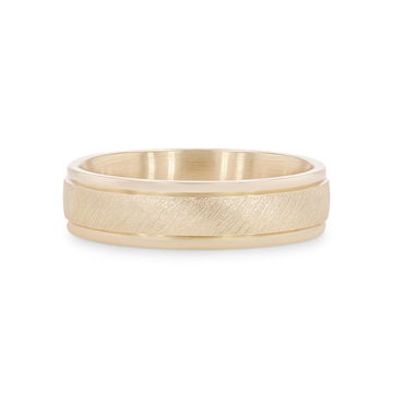 Wire Matte 6mm Wedding Band In White Gold 14K