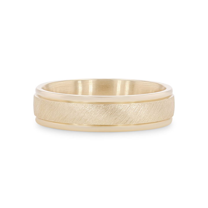 Wire Matte 6mm Wedding Band In White Gold 14K