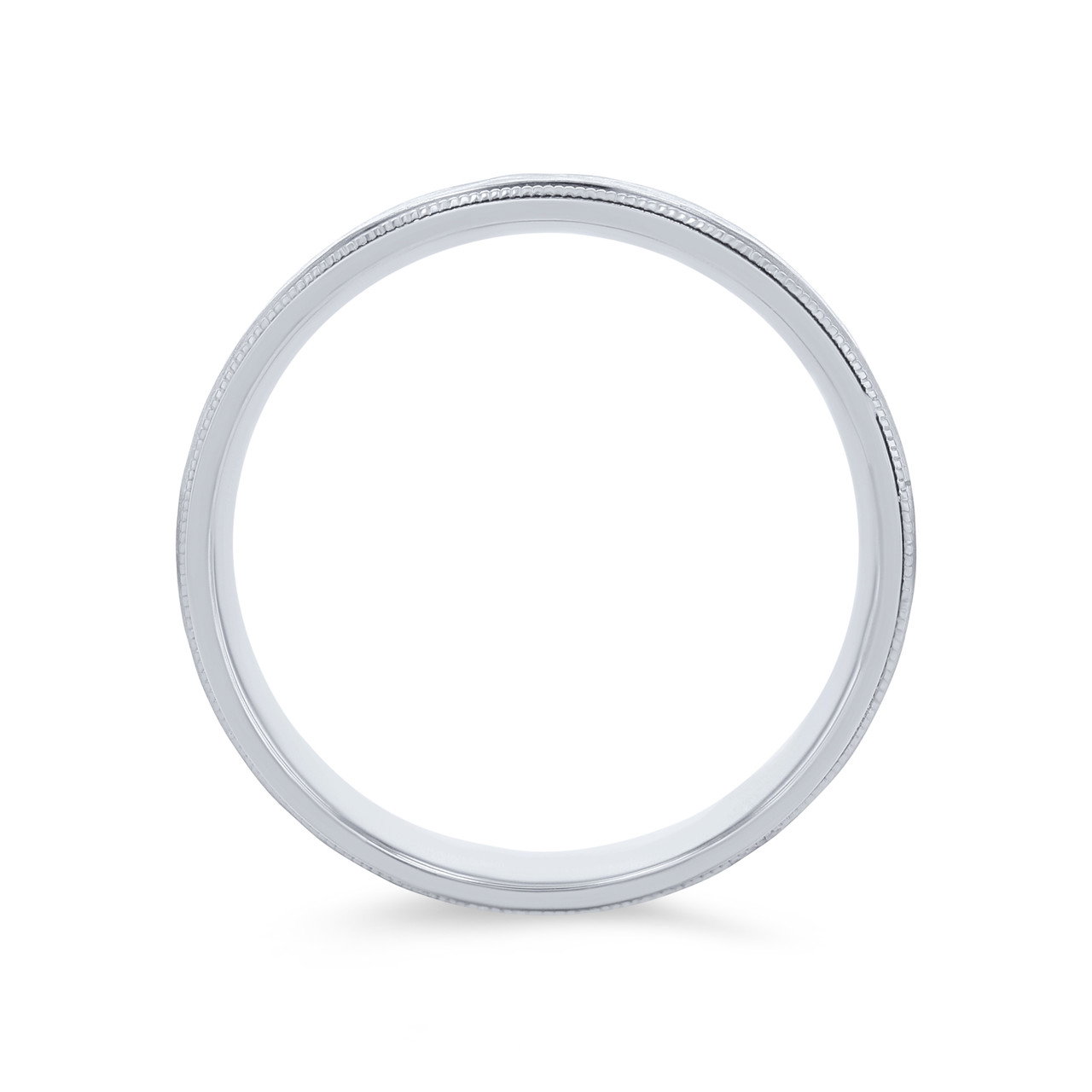 Hammered Milgrain 7mm Wedding Band 2