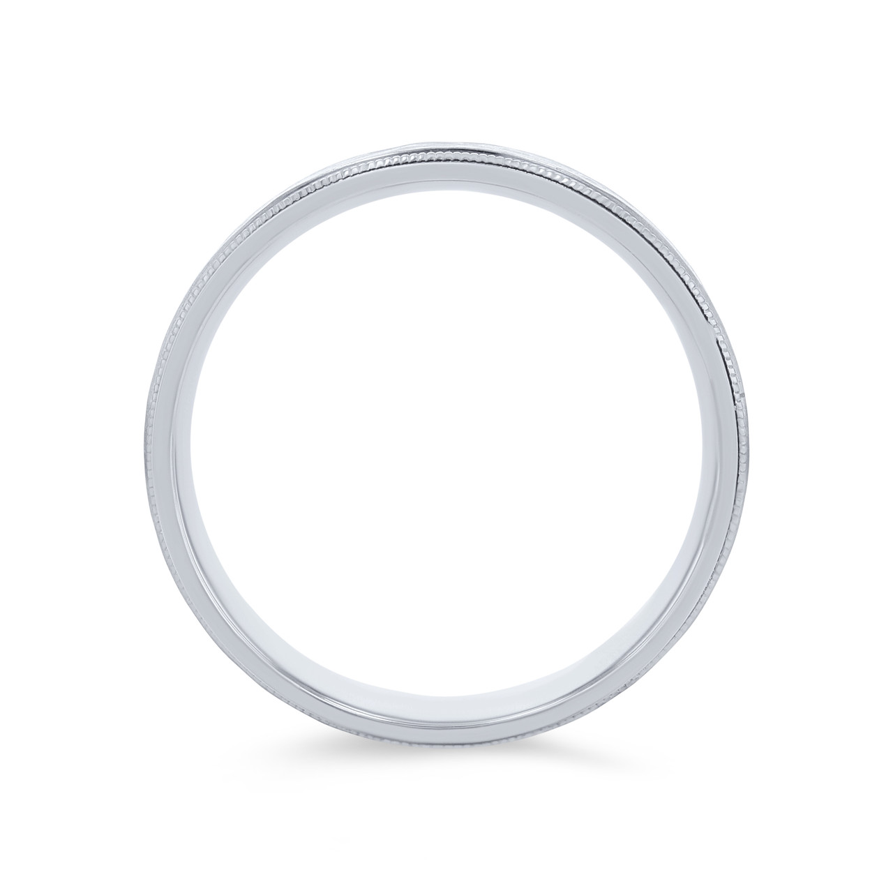 Hammered Milgrain 7mm Wedding Band 2