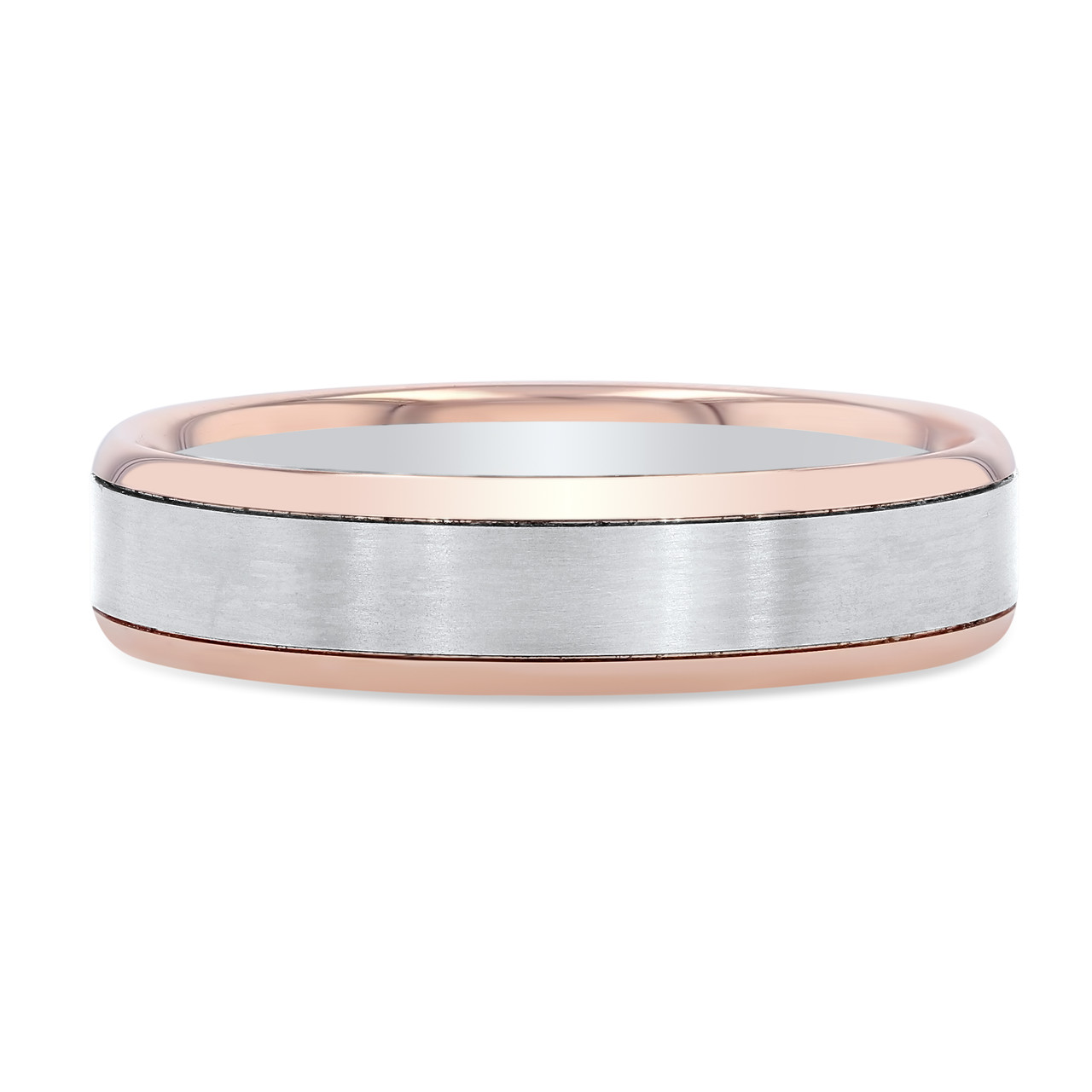 Matte Polished Edge 5.5mm Wedding Band 0