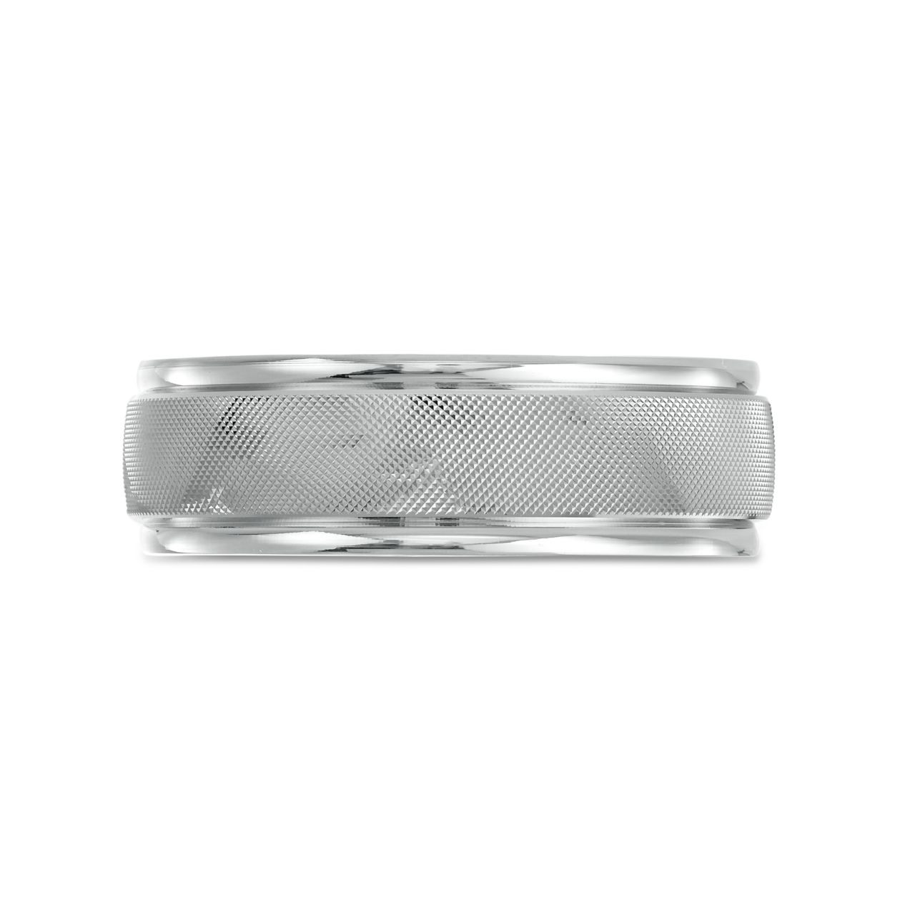 Bead Textured 7mm Wedding Band 0