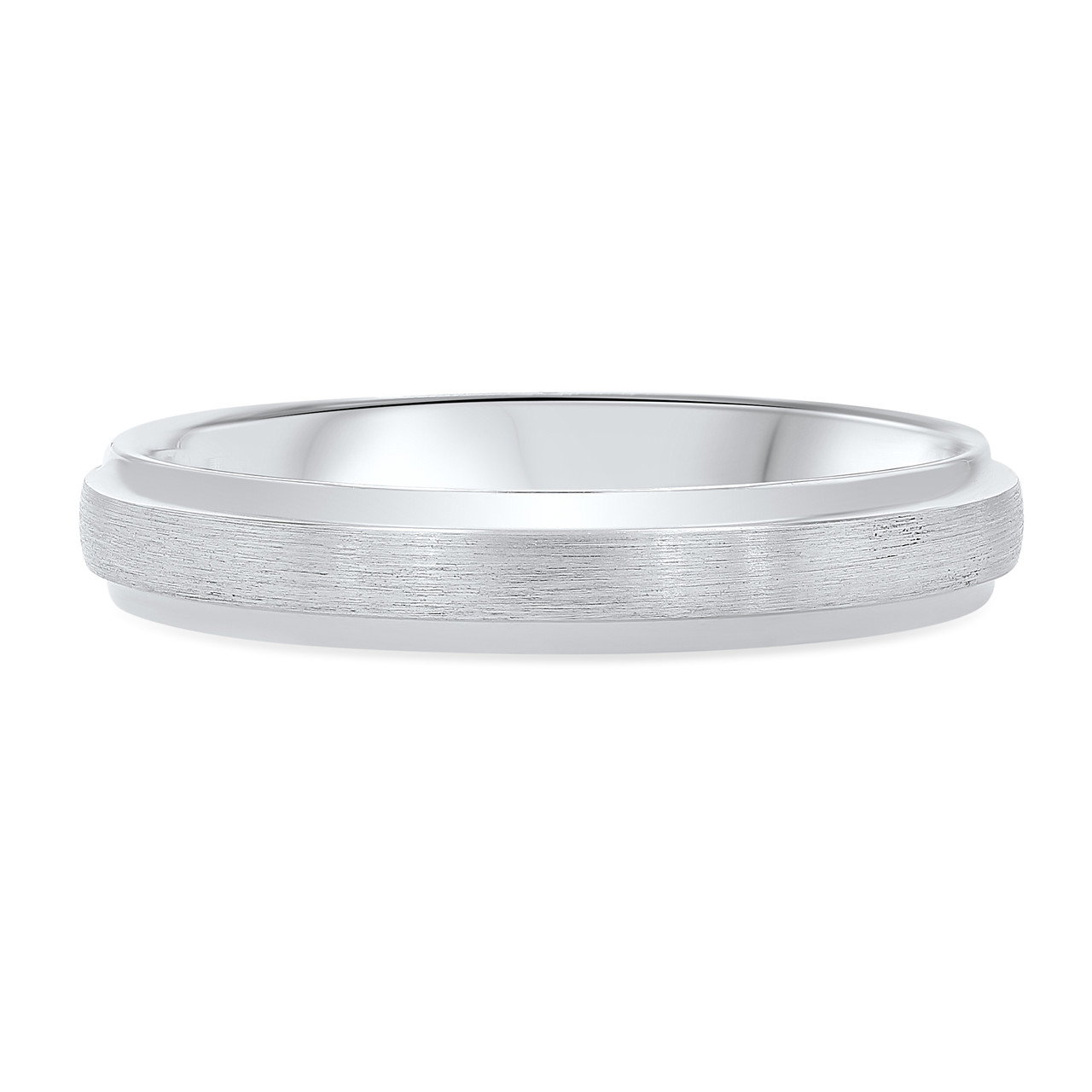 Matte Bevel Edge 4mm Wedding Band