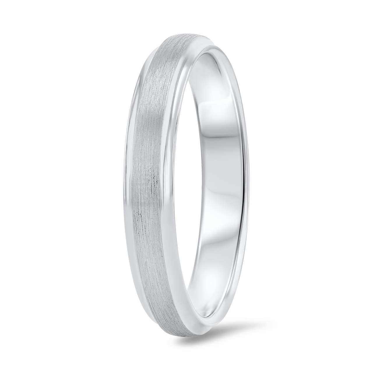 Matte Bevel Edge 4mm Wedding Band