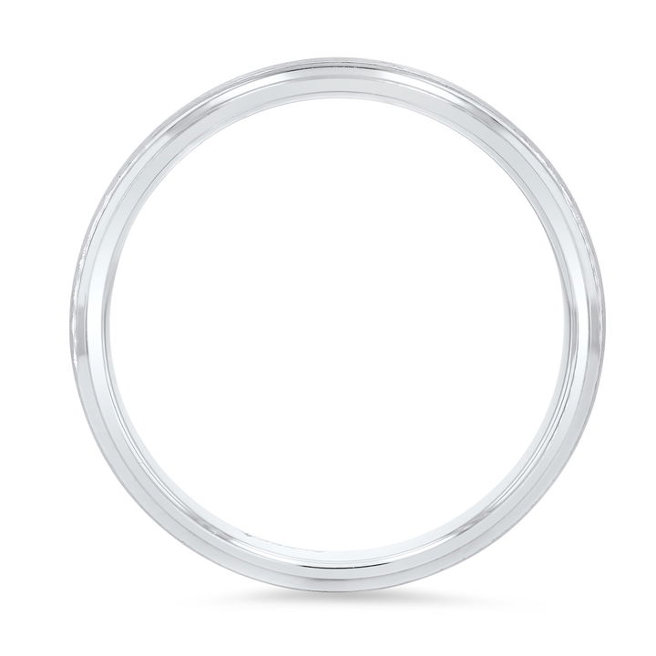 Platinum Matte Bevel Edge 4mm Wedding Band