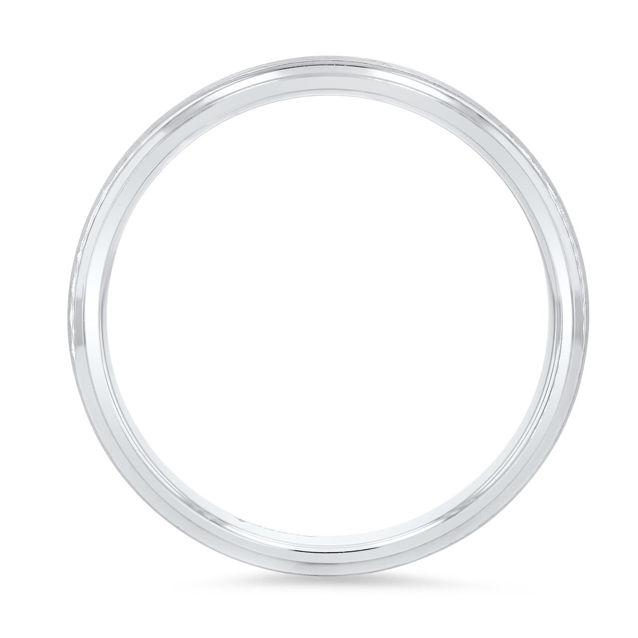 Matte Bevel Edge 4mm Wedding Band 2