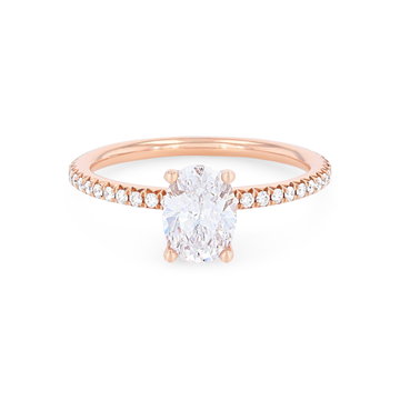Sylvie Hidden Halo Pave Diamond Engagement Setting In White Gold 14K