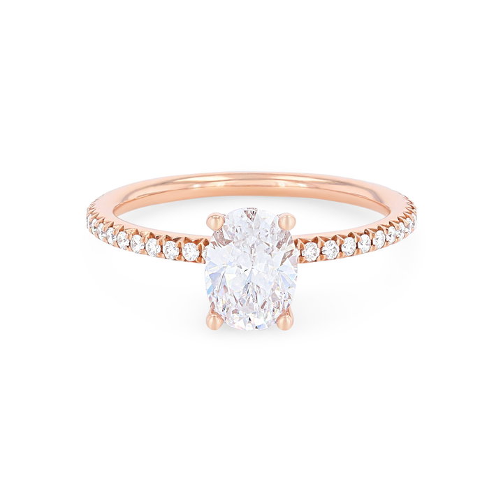 Sylvie Hidden Halo Pave Diamond Engagement Setting In White Gold 14K