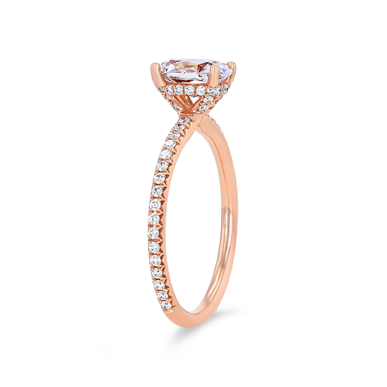 Sylvie Hidden Halo Pave Diamond Engagement Setting 1
