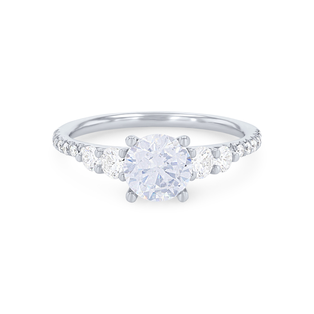 Sylvie Graduated Five Stone Diamond Engagement Setting 0