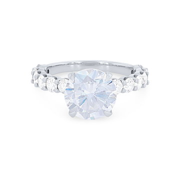 Michael M. Crown Hidden Halo Luxe Engagement Setting In White Gold 18K