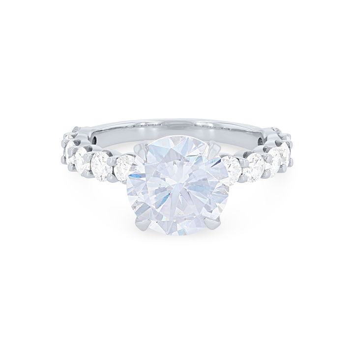 White Gold 18K Michael M. Crown Hidden Halo Luxe Engagement Setting