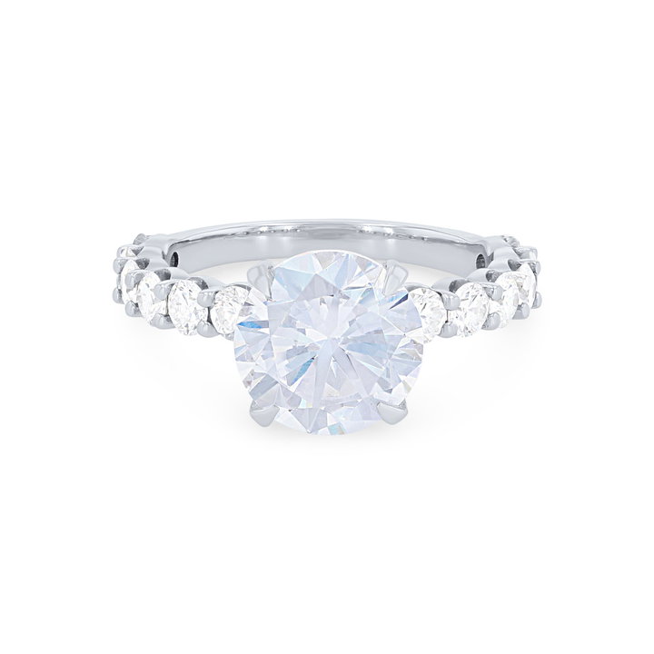Michael M. Crown Hidden Halo Luxe Engagement Setting In White Gold 18K