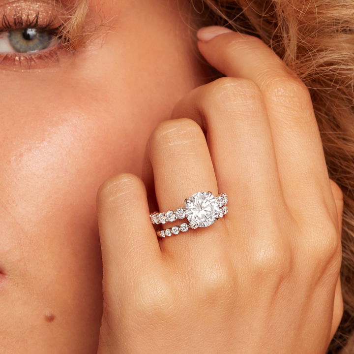 White Gold 18K Michael M. Crown Hidden Halo Luxe Engagement Setting