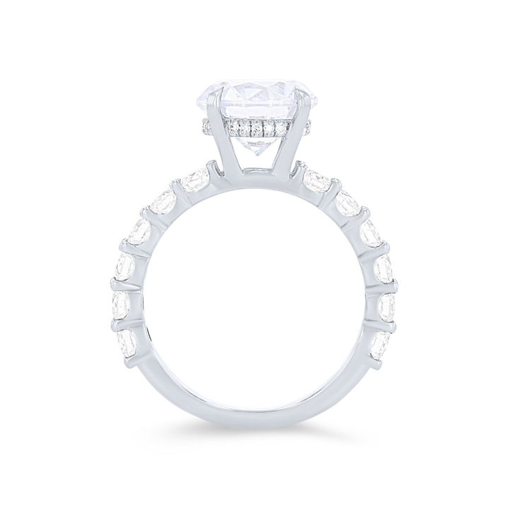 White Gold 18K Michael M. Crown Hidden Halo Luxe Engagement Setting