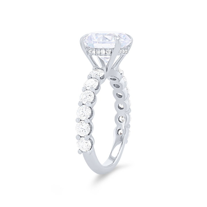 Michael M. Crown Hidden Halo Luxe Engagement Setting In White Gold 18K