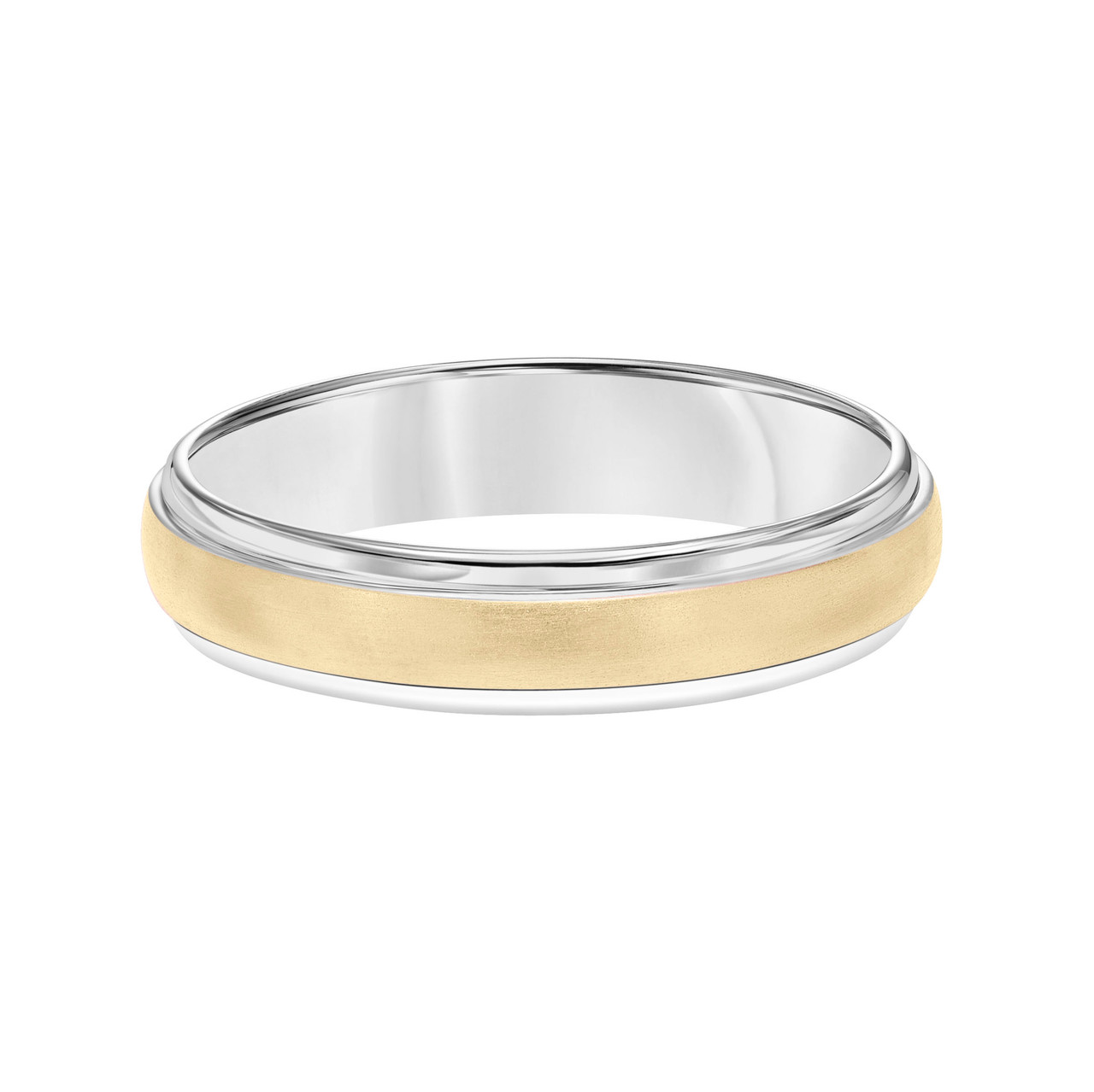 Matte Polished Edge 5mm Wedding Band 0