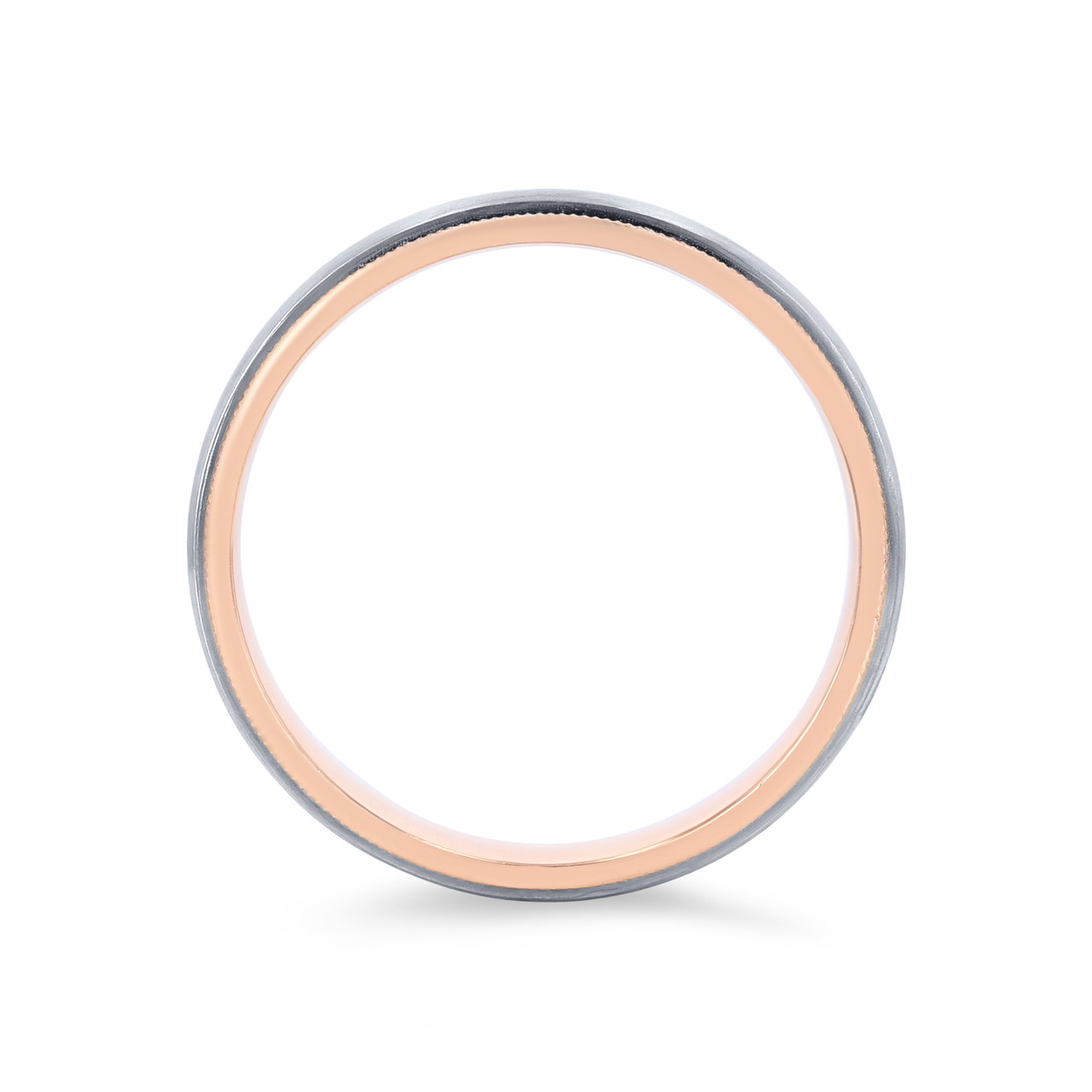 Matte Milgrain Edge 5mm Wedding Band 2