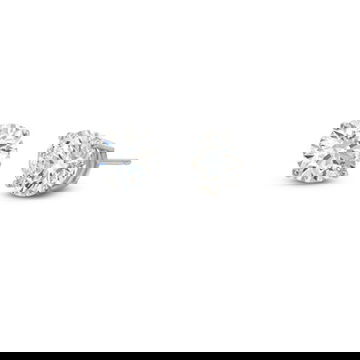 Lab Grown Four Prong Round Diamond Stud Earrings 0