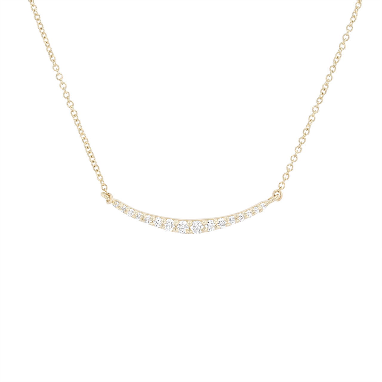 Graduated Curve Diamond Pendant