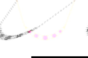 Ruby and Diamond Bar Necklace