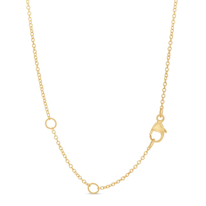 Milgrain Border Diamond Clover Pendant In Yellow Gold 14K