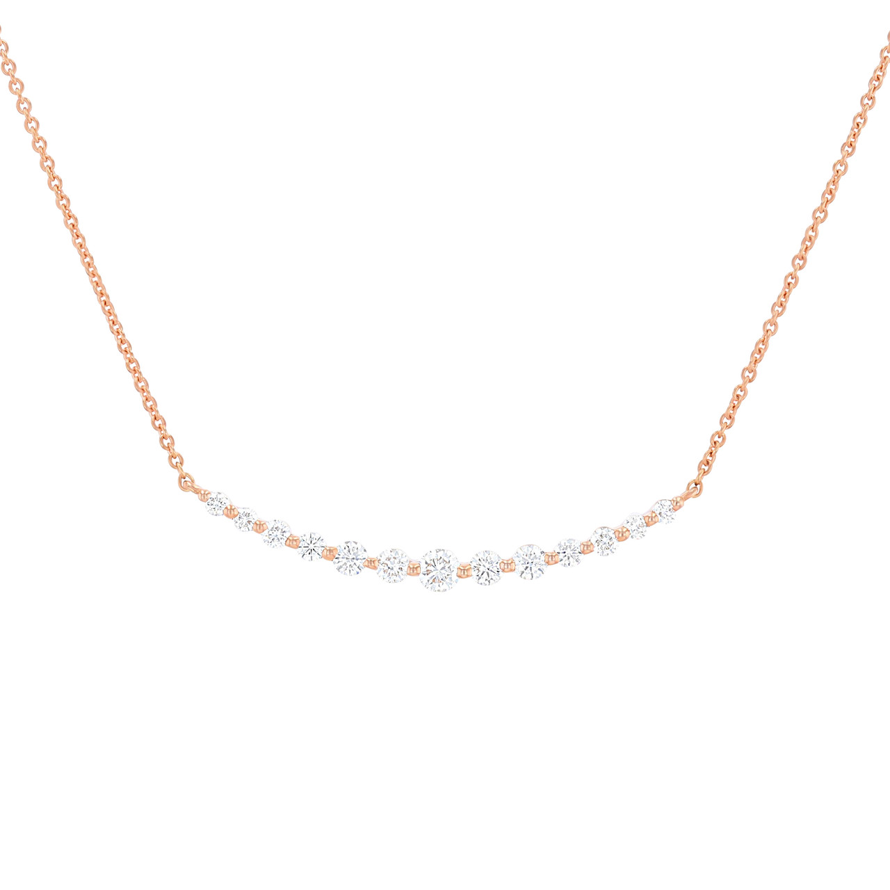 Single Prong Diamond Bar Pendant