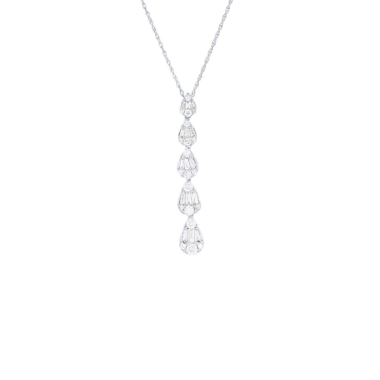 Diamond Mosaic Drop Pendant