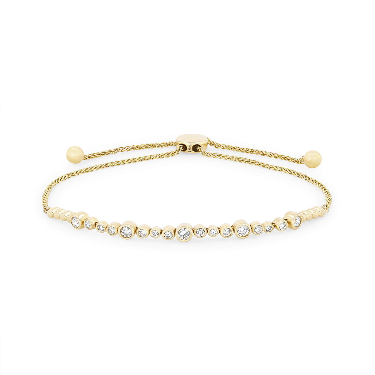 Diamond Bezel Bolo Bracelet