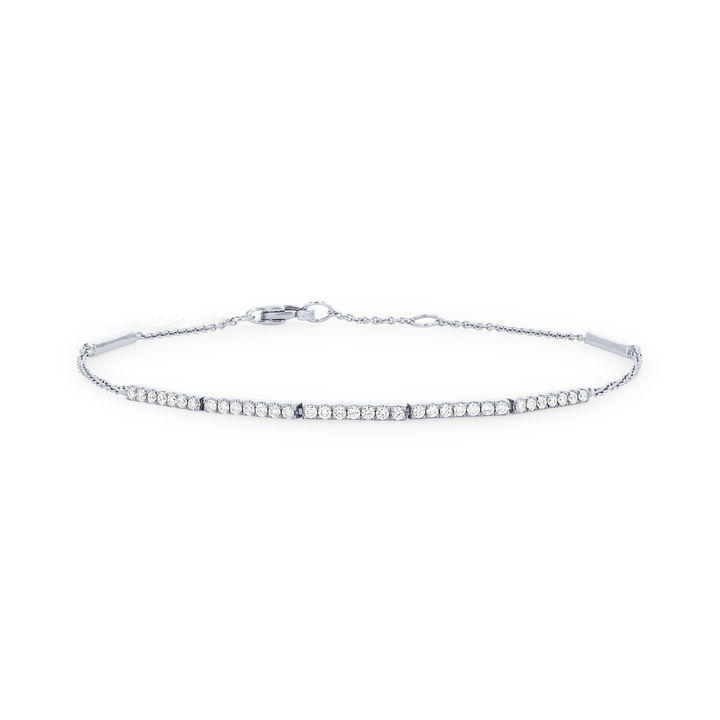 Five Bar Diamond Bracelet In Yellow Gold 14K