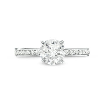 Channel Diamond Engagement Setting by Adorette In Rose Gold 14K