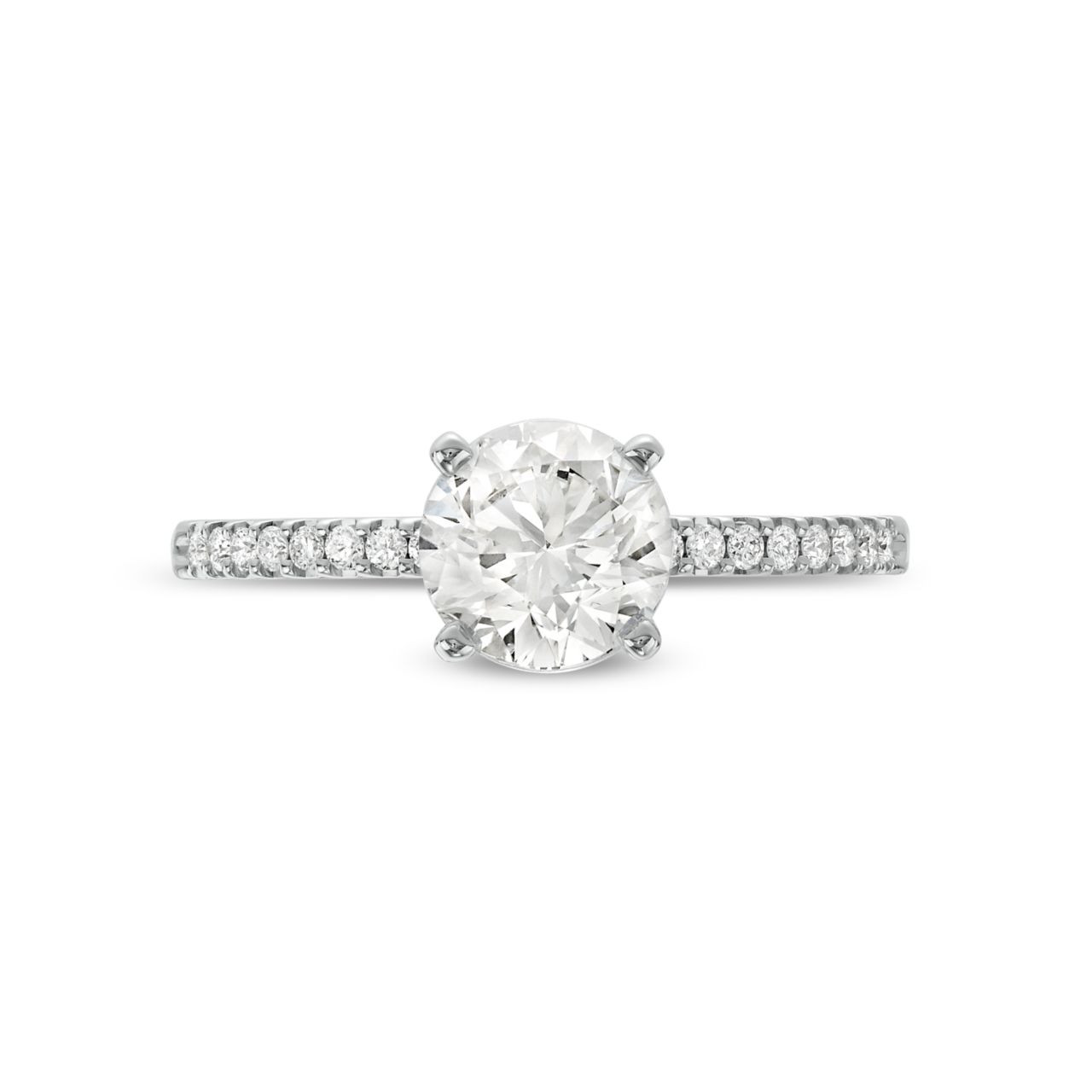 Shared Prong Diamond Engagement Setting by Adorette