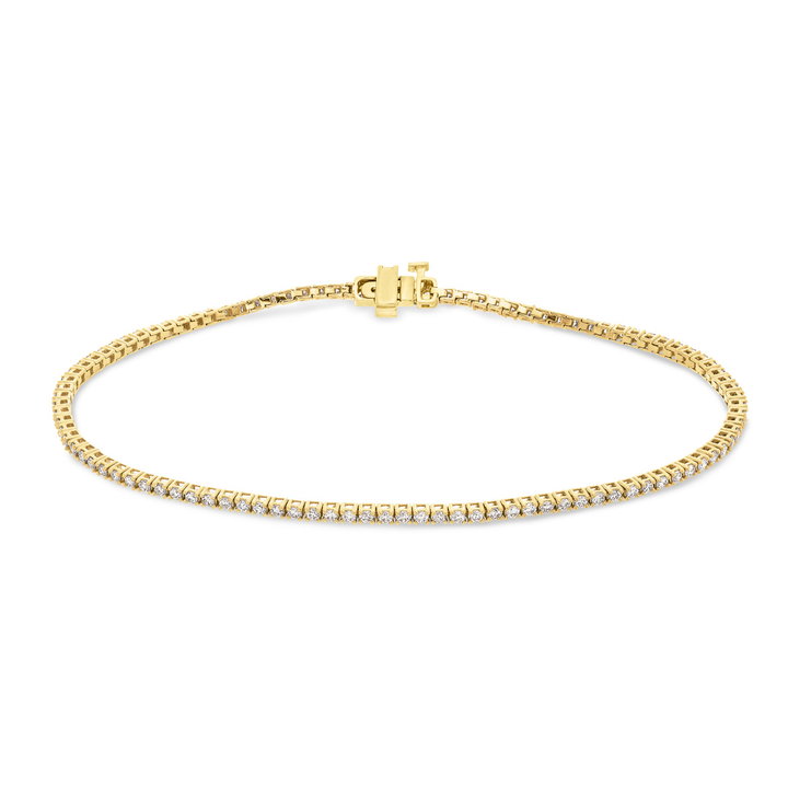 Classic Diamond Tennis Bracelet In Yellow Gold 14K