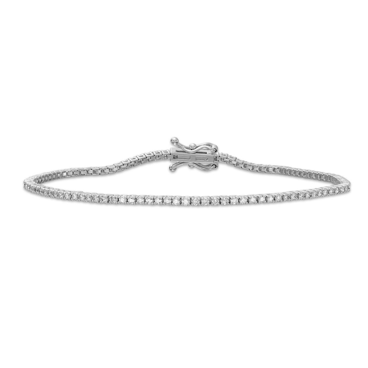 Bracelet Tennis En Or Jaune 18 Carats Avec Diamants - Couleur Diamant F (blanc) - Neuf Sans Emballage