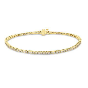 Classic Diamond Tennis Bracelet In Yellow Gold 14K