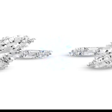 Mixed Diamond Single Prong Engagement Setting by Diamonds Direct Designs 0