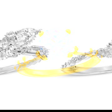 Mixed Diamond Single Prong Engagement Setting by Diamonds Direct Designs 18