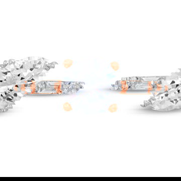 Mixed Diamond Single Prong Engagement Setting by Diamonds Direct Designs 3