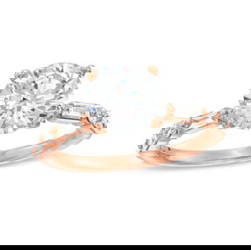 Mixed Diamond Single Prong Engagement Setting by Diamonds Direct Designs 7