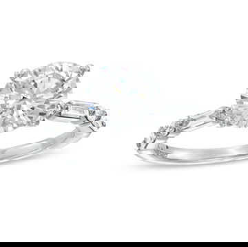 Mixed Diamond Single Prong Engagement Setting by Diamonds Direct Designs 12