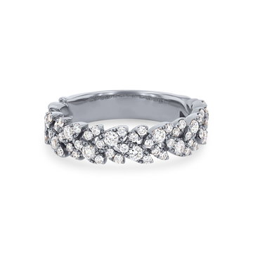 Diamond Vine Ring In White Gold 14K