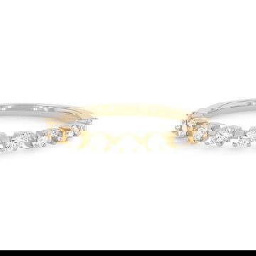 Four Prong Station Diamond Wedding Band