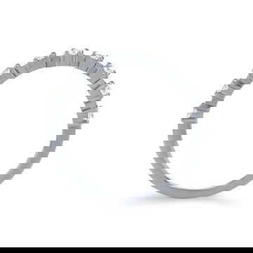Four Prong Station Diamond Wedding Band