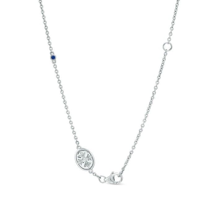 Yellow Gold 14K Alternating Ruby and Diamond Station Necklace