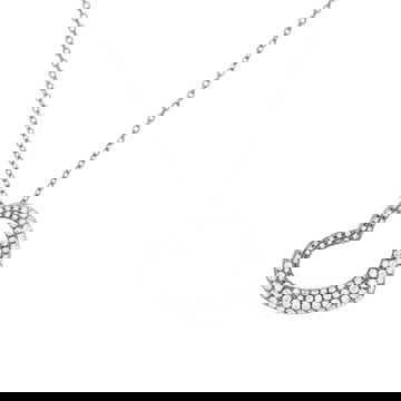 Pave Diamond Slanted Heart Pendant