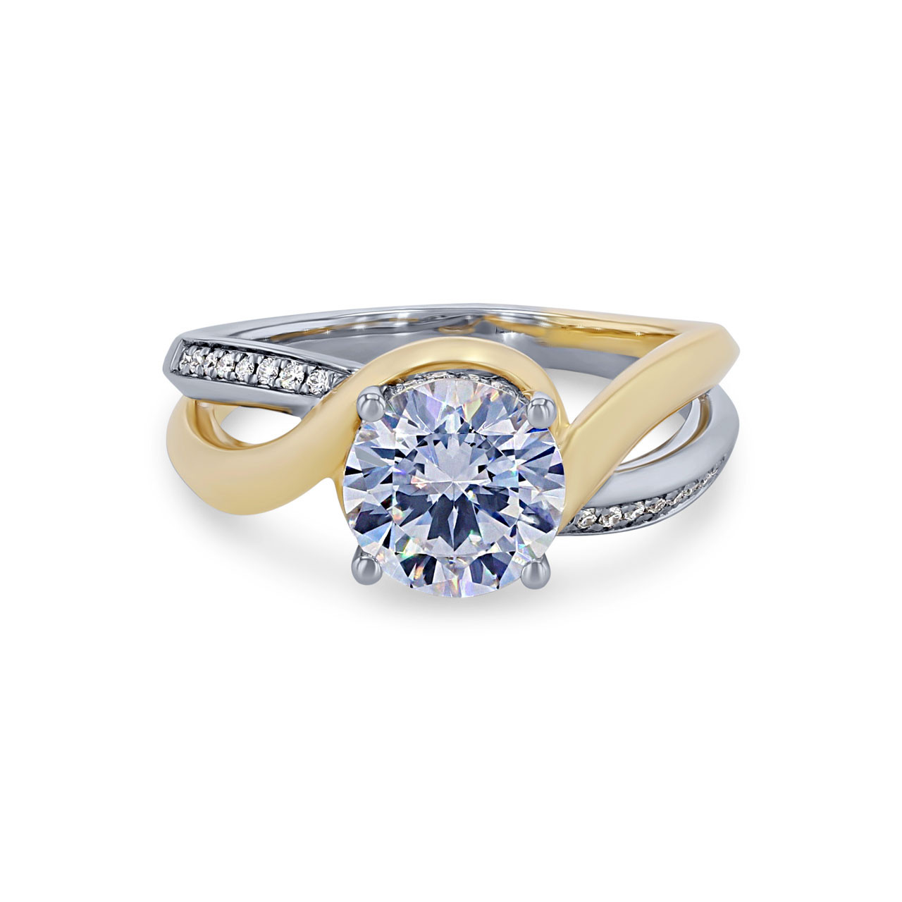 Simon G. Half Diamond Twist Engagement Setting 0