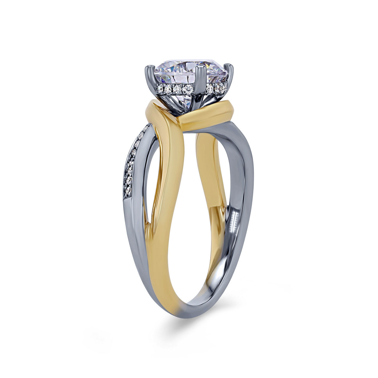 Simon G. Half Diamond Twist Engagement Setting 1