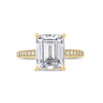 Simon G. Hidden Halo Pave Engagement Setting In Yellow Gold 18K