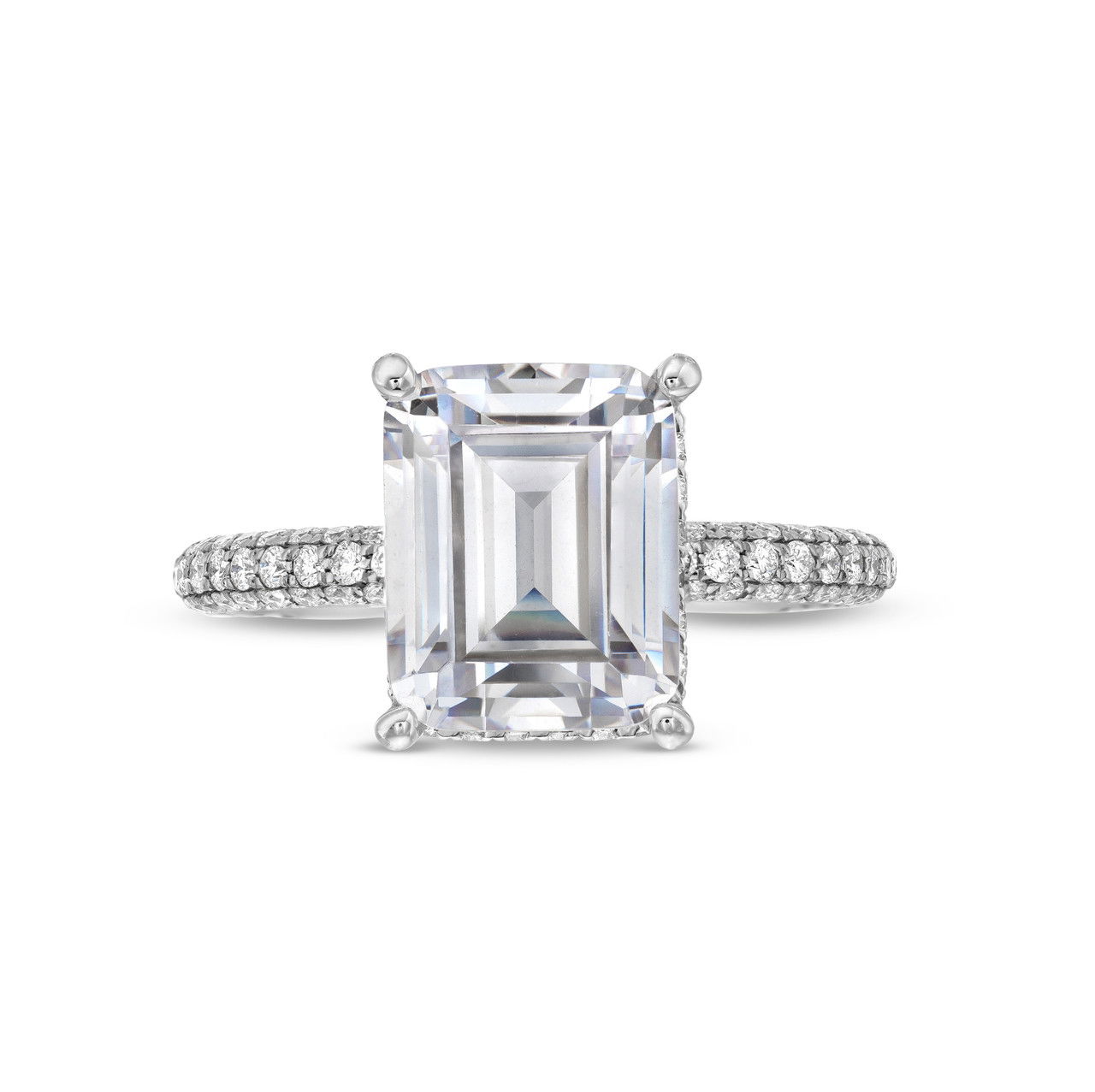 Simon G. Hidden Halo Pave Engagement Setting