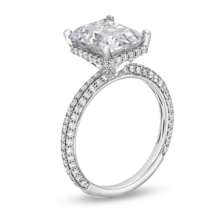 Yellow Gold 18K Simon G. Hidden Halo Pave Engagement Setting